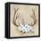 Antlers and Flowers-Marilyn Dunlap-Framed Stretched Canvas