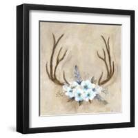 Antlers and Flowers-Marilyn Dunlap-Framed Art Print