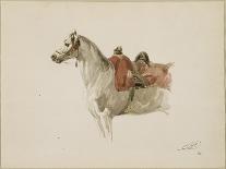 Cheval sellé, tourné vers la gauche-Antoine Alphonse Montfort-Framed Giclee Print