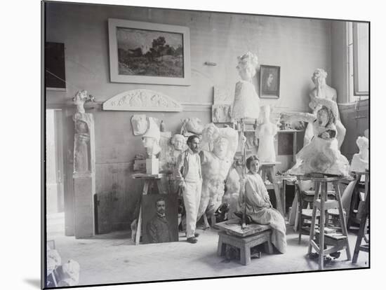 Antoine Bourdelle dans son atelier-Henri Manuel-Mounted Giclee Print