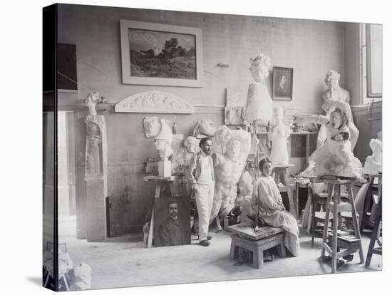 Antoine Bourdelle dans son atelier-Henri Manuel-Stretched Canvas