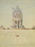 Project for the Monument to the Glory of Napoleon, 1839 (W/C on Paper)-Antoine Etex-Giclee Print