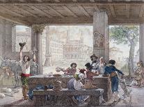 Inn in Rome, Engraved by Francois Alexandre Villain (1798-1884) C.1820-30-Antoine Jean-Baptiste Thomas-Giclee Print