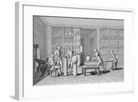 Antoine-Laurent Lavoisier Watching Lab Experiment-null-Framed Giclee Print