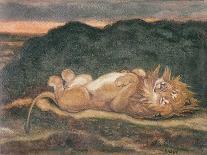 Lion Resting on His Back-Antoine Louis Barye-Giclee Print