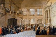 Louis XIV Receiving the Oath of the Marquis De Dangeau-Antoine Pezey-Framed Giclee Print