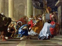Pope Urban II (circa 1035-99) Consecrating the Church of St. Sernin of Toulouse-Antoine Rivalz-Framed Stretched Canvas