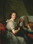 Portrait de Madame Larmoyer, three-quarter length, holing a lyre, 1804 (oil on panel)-Antoine Vestier-Giclee Print