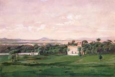 The Albano Lake-Antoine-Victor Joinville-Stretched Canvas