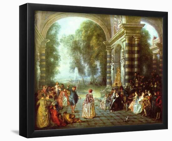 Antoine Watteau (Les Plaisirs du bal)-null-Framed Poster