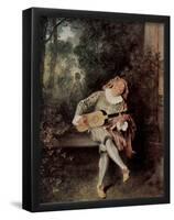 Antoine Watteau (Mezzetin) Art Poster Print-null-Framed Poster