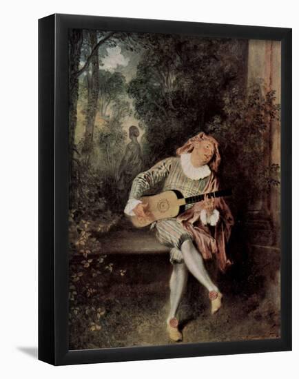 Antoine Watteau (Mezzetin) Art Poster Print-null-Framed Poster