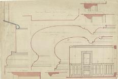 Projet de bibliothèque à trois compartiments d'inspiration néo-gothique, le-Antoine Zoegger-Giclee Print