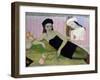 Antoinette and a Detail from Balthus, 1994-Endre Roder-Framed Giclee Print