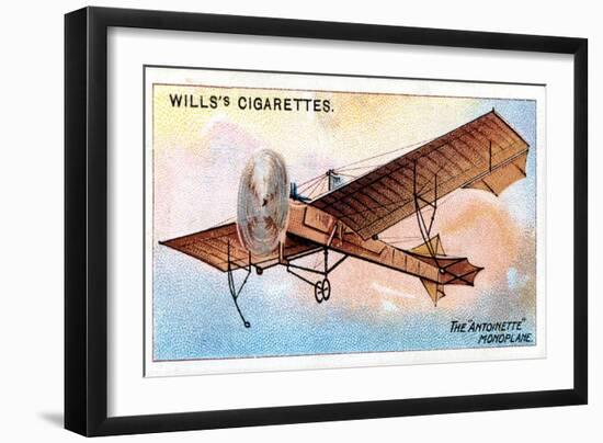 Antoinette' Monoplane of French Aviator Hubert Latham, C1910-null-Framed Giclee Print