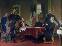 Bismarck and Napoleon Meeting at the Chaussee Von Donchery on the 2nd September 1870-Anton Alexander von Werner-Framed Giclee Print