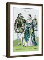 Anton Bourbon, King of Navarre, Carl IX, and Francis II, 16th Century-Richard Brown-Framed Art Print