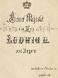 Title Page of Score for Seventh Symphony, Dedicated to Ludwig Von Bayern-Anton Bruckner-Giclee Print