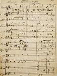 Handwritten Score for Zur Vermuhlungsfeier-Anton Bruckner-Giclee Print