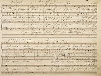 Handwritten Score for Zur Vermuhlungsfeier-Anton Bruckner-Giclee Print