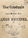 Title Page of Score for Vier Graduale-Anton Bruckner-Giclee Print