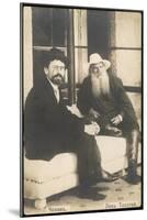 Anton Chekhov Russian Writer with Leo Tolstoy-null-Mounted Photographic Print