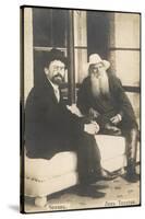 Anton Chekhov Russian Writer with Leo Tolstoy-null-Stretched Canvas