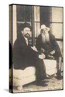 Anton Chekhov Russian Writer with Leo Tolstoy-null-Stretched Canvas