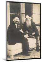 Anton Chekhov Russian Writer with Leo Tolstoy-null-Mounted Photographic Print