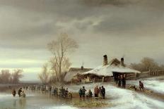 Skating Rink on a River, 1855-Anton Doll-Framed Giclee Print