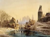 A Winter Landscape with Skaters-Anton Doll-Giclee Print