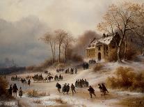 Skating Rink on a River, 1855-Anton Doll-Giclee Print