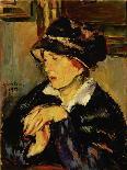 Woman with a Dark Hat, 1917-Anton Faistauer-Framed Stretched Canvas