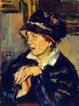 Woman Wearing Dark Hat, 1917-Anton Faistauer-Framed Giclee Print
