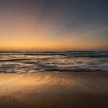 Golden Hour Seascape with Soft Light, God Rays and Golden Sand-Anton Gorlin-Stretched Canvas