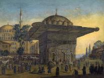 View of the Inner Courtyard of the Seraglio, Topkapi Palace, Constantinople-Anton Ignaz Melling-Stretched Canvas