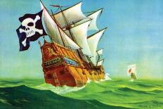 Pirate Ship with Sails All Set, c.1930-Anton K. Skillin-Art Print