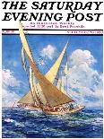 "Yachts at Sea," Saturday Evening Post Cover, May 20, 1933-Anton Otto Fischer-Giclee Print