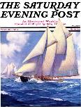 "America's Cup Race," Saturday Evening Post Cover, September 20, 1930-Anton Otto Fischer-Framed Giclee Print