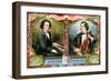 Anton Rubinstein and August Wilhelmj, C1900-null-Framed Giclee Print