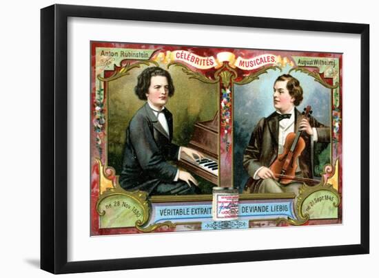 Anton Rubinstein and August Wilhelmj, C1900-null-Framed Giclee Print