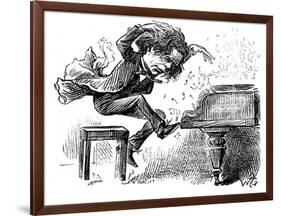 Anton Rubinstein Over-Enthusiastic Pianist Plays a Tune-null-Framed Art Print