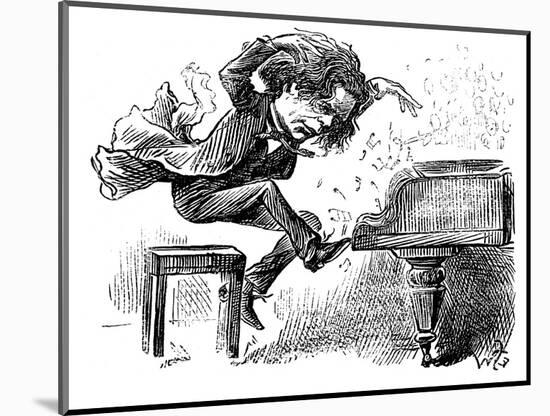 Anton Rubinstein Over-Enthusiastic Pianist Plays a Tune-null-Mounted Art Print