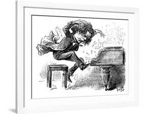 Anton Rubinstein Over-Enthusiastic Pianist Plays a Tune-null-Framed Art Print