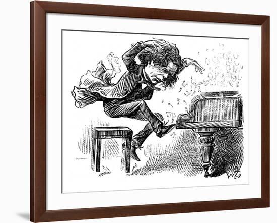 Anton Rubinstein Over-Enthusiastic Pianist Plays a Tune-null-Framed Art Print