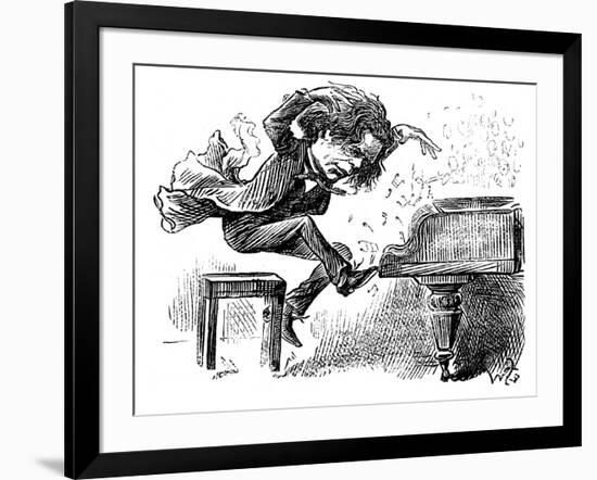 Anton Rubinstein Over-Enthusiastic Pianist Plays a Tune-null-Framed Art Print