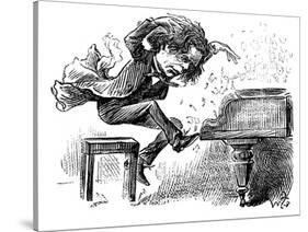 Anton Rubinstein Over-Enthusiastic Pianist Plays a Tune-null-Stretched Canvas