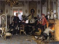 The 70th Birthday of the Councillor of Commerce Mannheimer, 1887-Anton von Werner-Framed Stretched Canvas