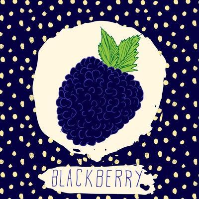 Blackberry with Dots Pattern