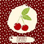 Cherry with Dots Pattern-Anton Yanchevskyi-Art Print